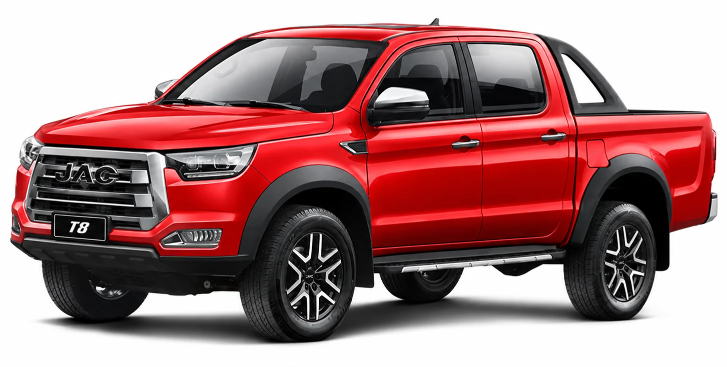 JAC T8 Pickup roja. Deshon Cia. Nicaragua.