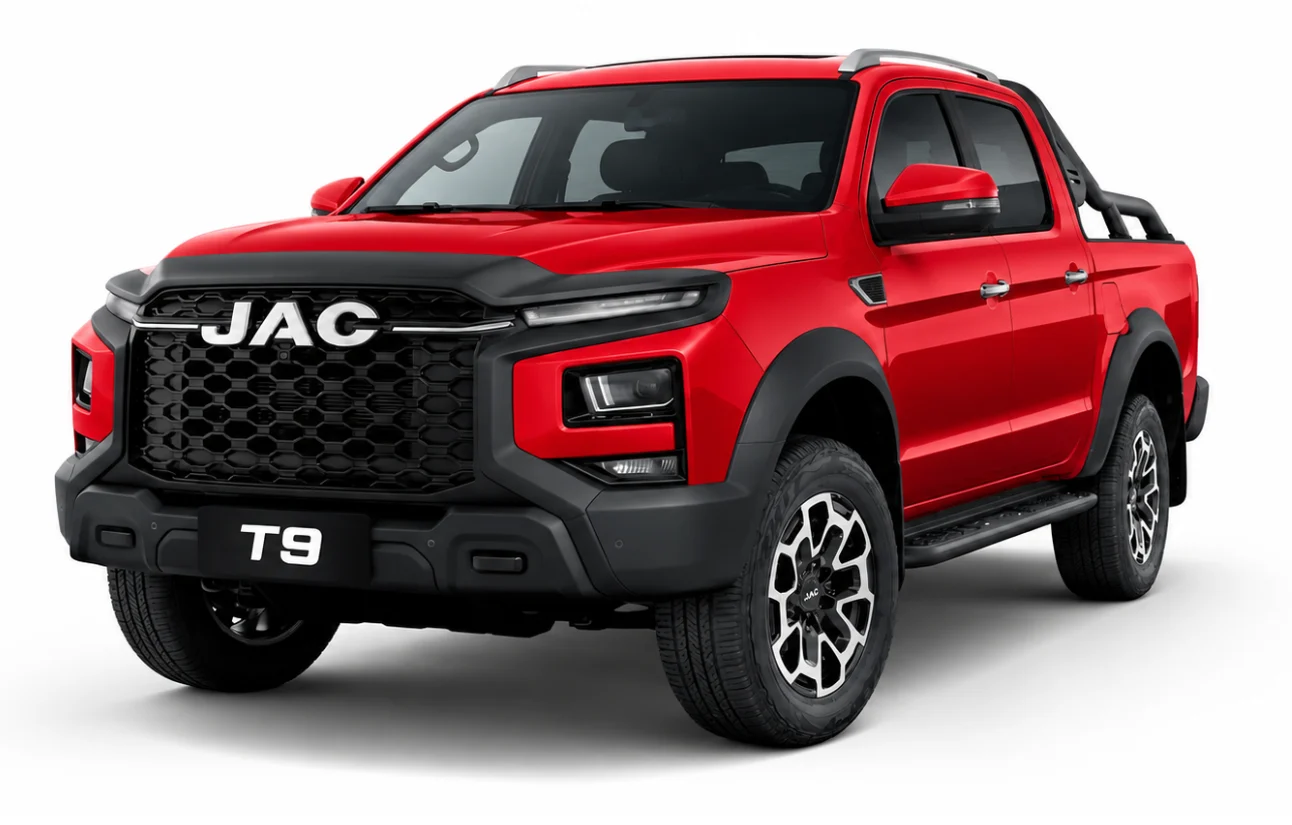 Pickup JAC T9 roja. Deshon Cia. Nicaragua